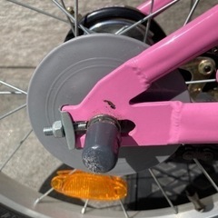 子供用ピンクの自転車　18インチの画像