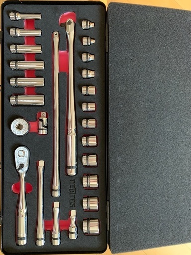 【KTC 京都機械工具】 KTC ネプロス 9.5sq. ソケットレンチセット 26点 ケース付 NEPROS