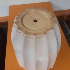 植木鉢　陶器　白　の画像