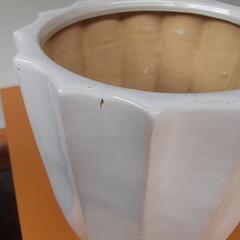 植木鉢　陶器　白　の画像