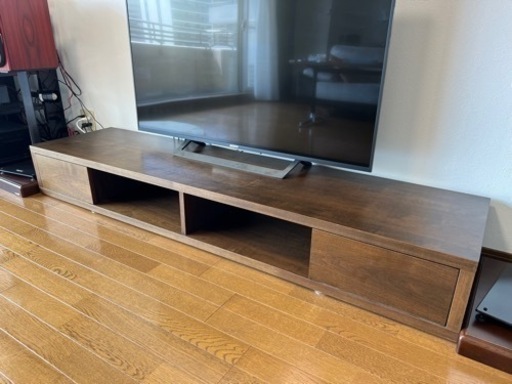 ローテレビ台 完成品 収納付 ウォールナット