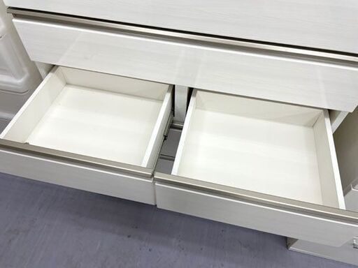 6段チェスト 幅100cm ニトリ エナメル 白 セパレート GRAND2-100HC-WH ホワイト 鏡面 グランド2 家具 整理箪