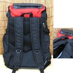 使用感少なめ★mobac モバック リュック デイパック ブラック×レッド 黒赤 容量多め 35×50cm カッコイイ ☆ PayPay(ペイペイ)決済可能 ☆ 札幌市 豊平区 平岸の画像