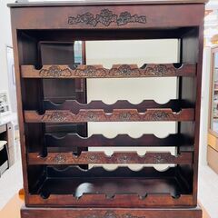 🤎アジアン家具 ワインラック ✨定価￥16,900✨ 手掘り家具...
