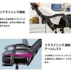 新品 アウトレット品 Gravina メッシュリクライニングチェア フットレスト付き 3の画像