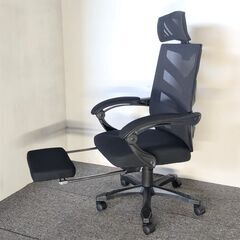 新品 アウトレット品 Gravina メッシュリクライニングチェア フットレスト付き 3の画像
