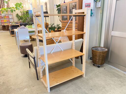 宇都宮でオシャレな家具を探すなら『オトワリバース！』②未使用品 美品 ウッドラック シェルフ フリーラック 飾り棚 本棚 収納棚 中古品