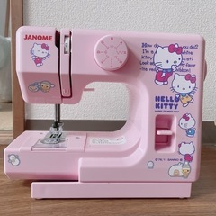 【ジャンク】janome ハローキティ ミシン ピンク
