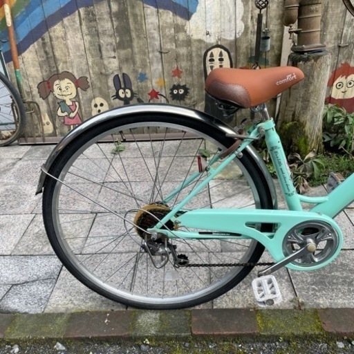 【2748】【お取り置き中】シティ　サカモトテクノ　27インチ　前後タイヤ・サドル新品　14,900円（防犯・税込）
