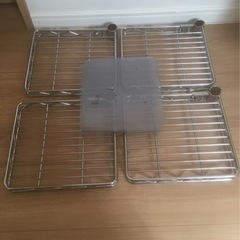 中古　スチールラック　回転テーブル
