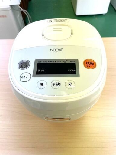 【美品】炊飯器 ジャー炊飯器 RRS-AM30WT 2019年 3合 マイコン NEOVE KNチヨダ キッチン家電 小物家電