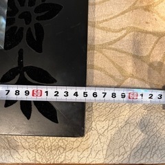 鏡 大型ミラー 家具 ブラック 花 葉っぱ アンティーク 姿見の画像