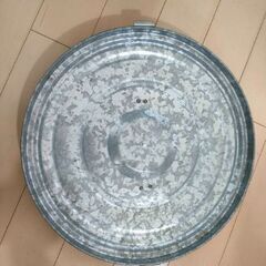 ブリキ収納　ブリキゴミ箱　カントリー雑貨の画像