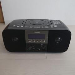 東芝 CD SD USB ラジオ ポータブルラジカセ(電源コード...