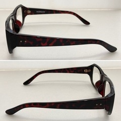 MORGAN HOMME モルガンオム 男女兼用 伊達メガネ メガネ アニマル柄 ケース付の画像