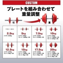 ● IROTEC、ダンベル、20kg×2、新品参考価格13970円の画像