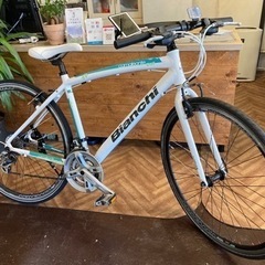 Bianchi camaleonte】アルミフレーム 24段変速 クロスバイク ホワイト