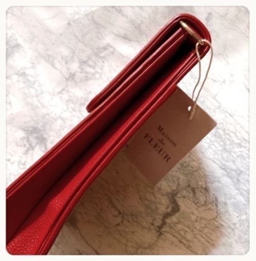ご購入者様決定꒰Maison de FLEUR꒱リボンポシェット赤スマホバッグ スマホケース