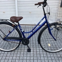 【27インチ自転車】変速なし　美品❗️リヤタイヤ、前カゴ新品❗️...