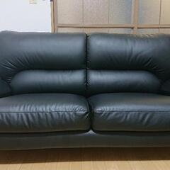 9月～10月まで 合皮 3人用ソファー&カバー付
