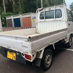 乗って帰れます：総額15万円：車検R5年12月22日まで：平成15年： スバル　サンバートラック：MT 5速　４WD：12万キロ：下取り可能の画像