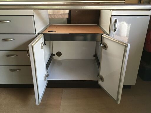 お取引中　システムキッチン　ホーロー　W2550　H820　D650　タカラ　左シンク　中古　美品　グレー