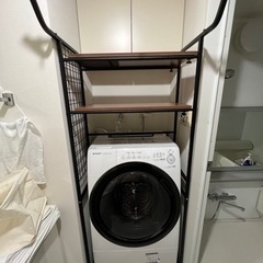 ニトリ　ランドリーラック　ウォールナットの画像