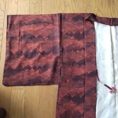 ○着物羽織茶系×橙色の画像