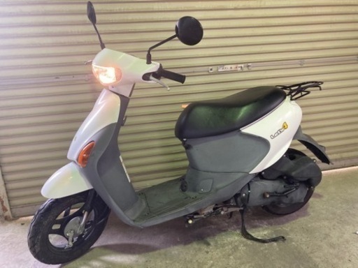 【売約済】実働 BT新品 バリ溝 スズキ CA45A レッツ4 4スト インジェクションバイク 原付 スクーター ホワイト