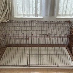 (交渉完了)  リッチェル　犬用ケージ　屋根付き　150×80  中古