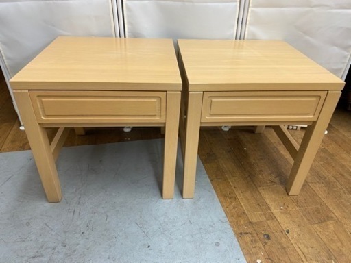 R481 サイドテーブル、ナイトテーブル、2点セット 幅44cm 美品