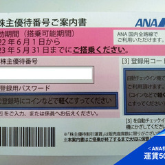 ANA株主優待券＜国内運賃50％割引等＞田町・三田 ・品川