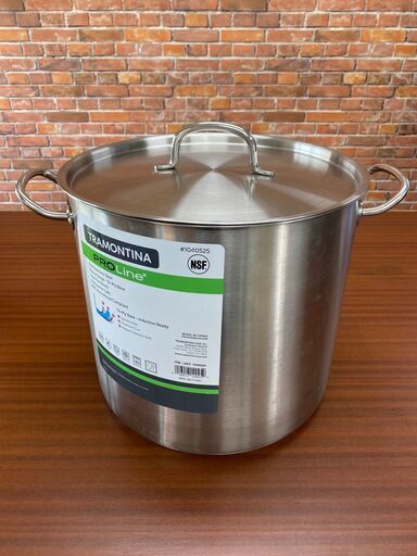 【店頭引き取り限定・中古品】トラモンティーナ　ステンレス 22.7L 寸胴鍋《Tramontina Stainless Steel 24QT Stock Pot》