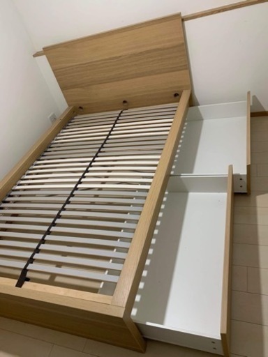 IKEA ベッド＋マットレス+すのこ+引き出し収納