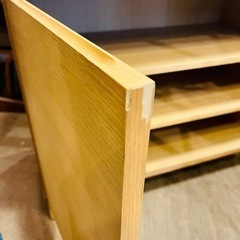 【売約済み】　無印　無印良品　木製　収納　キャビネット　オーク　オーク材　検　MUJI 良品計画　オーク材　無垢材　廃盤　棚　タンス　引き出し　木製キャビネットの画像