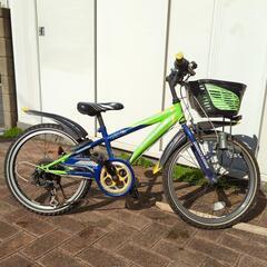 ブリジストン　子供用自転車　20インチ クロスファイヤージュニア 6段変速 ブルー＆グリーンの画像