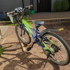 ブリジストン　子供用自転車　20インチ クロスファイヤージュニア 6段変速 ブルー＆グリーンの画像