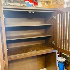 【売約済み】ニトリ　NITORI 食器棚　カップボード　ビゼン　80cm 80KB NA レンジボード　レンジ台　ソフトクローサー　ハイタイプ　大容量　ゆっくり閉まる