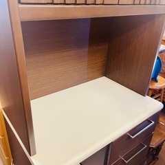 【売約済み】ニトリ　NITORI 食器棚　カップボード　ビゼン　80cm 80KB NA レンジボード　レンジ台　ソフトクローサー　ハイタイプ　大容量　ゆっくり閉まる