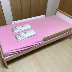 新品！未使用！【IKEAイケア】 子供用ベッドフレーム　SNIGLAR SNIGLAR bed frame with slatted bed base, beech, 271/2x63