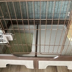 『お話し中』3段猫ケージ　トイレ付き　キャスター付き　説明書有りの画像