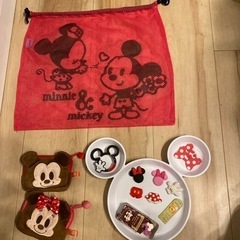 ミッキー&ミニー　メッシュバック　財布　マグネット　クリップ　
