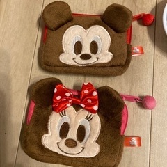ミッキー&ミニー　メッシュバック　財布　マグネット　クリップ　の画像