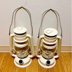 LEDランタン2個(アイボリー、白)の画像