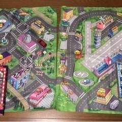 レスキュー、エアターミナル ミニカー、マットのセット