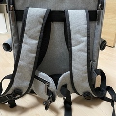 【美品】値下げしました　ペットキャリー　リュック　リュックサック　ライトグレー　近くまで取りに来てくれる方の画像