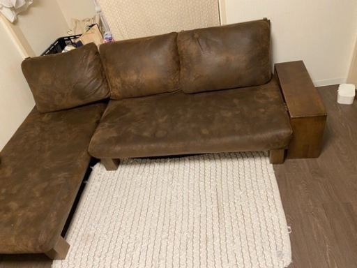ソファー　3人掛け　美品　茶　