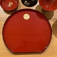 お食い初め 漆器 2セット 双子ちゃんにの画像