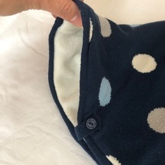 bebe  べべ　ネイビー　ドット　ポンチョ　70  80  90の画像