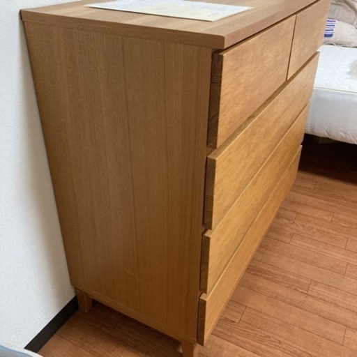 【9月23日まで】 無印良品　タモ材チェスト　4段